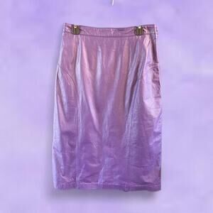 Sue brett purple genuine leather skirt